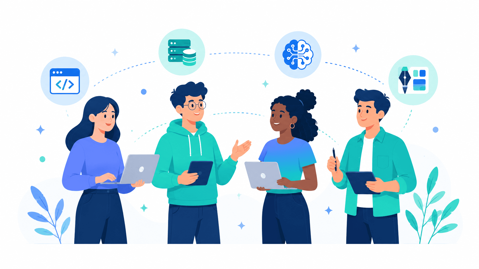 エンジニアが集まるコミュニティのイラスト